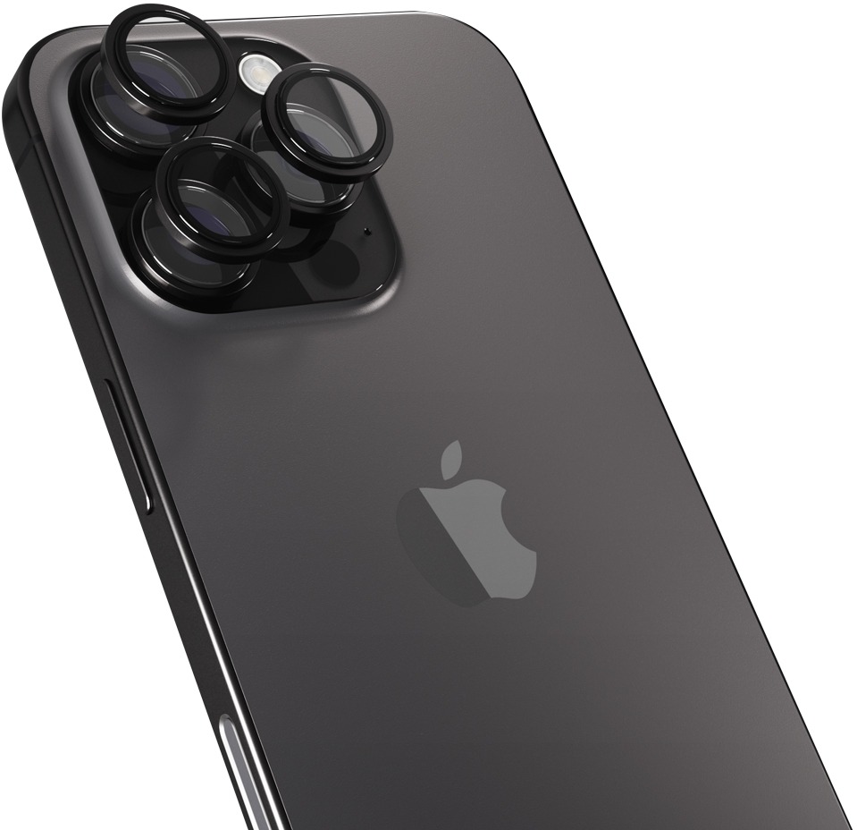 Epico hliníkové ochranné sklo na šošovky fotoaparátu pre iPhone 16 Pro/16 Pro Max – čierne