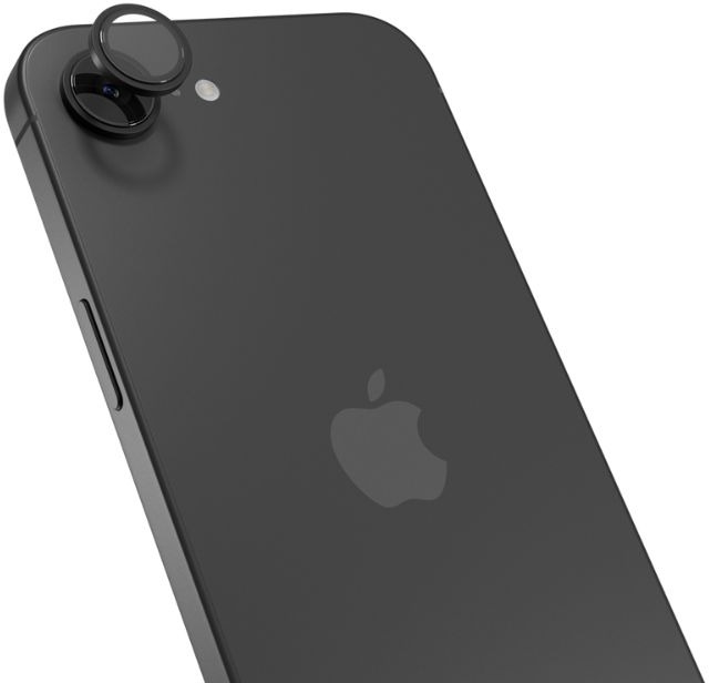 Epico hliníkové ochranné sklo na šošovky fotoaparátu pre iPhone 16e/17e - čierne