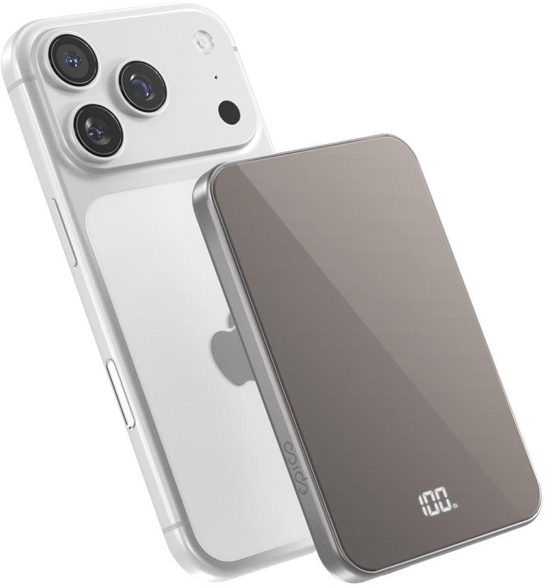 Epico UltraPack 5000 mAh EM45 bezdrôtová powerbank – titánová