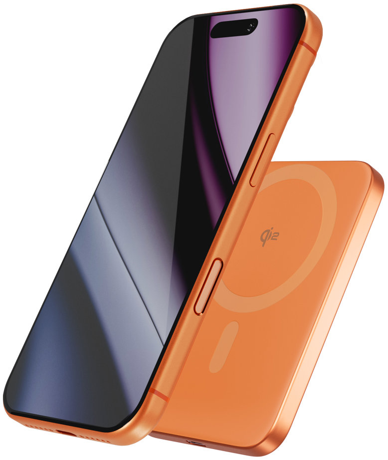 Epico UltraPack Qi2 5000 mAh Mag+ tenká hliníková bezdrôtová powerbanka EM51 – oranžová