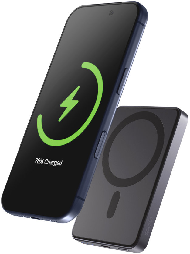 Spello ForcePack Alu 5000 mAh magnetická bezdrôtová powerbanka SM51 – vesmírne sivá