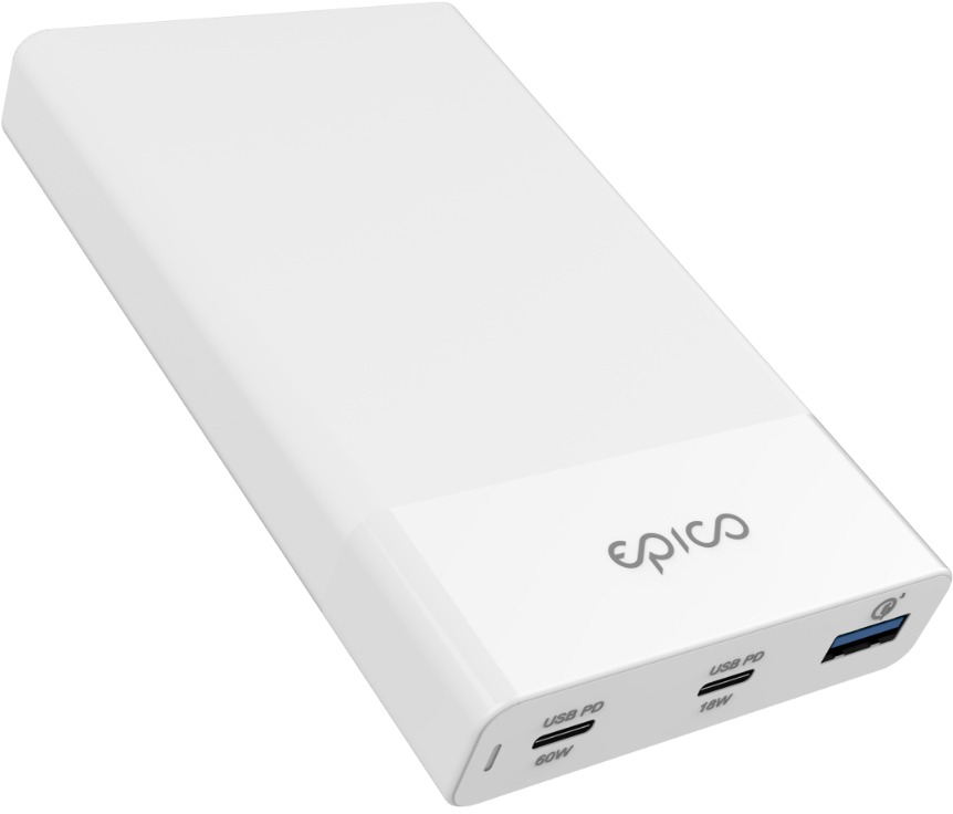 Epico 60 W & 18 W PD CHARGER – biela
