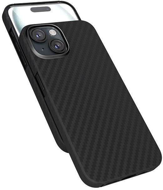 Epico Mag+ Carbon kryt na iPhone 15 Plus s podporou MagSafe čierny