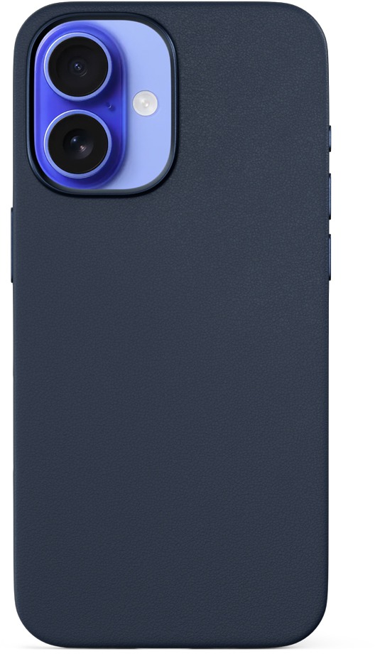 Epico Mag+ kožený kryt iPhone 16 Plus – modrý