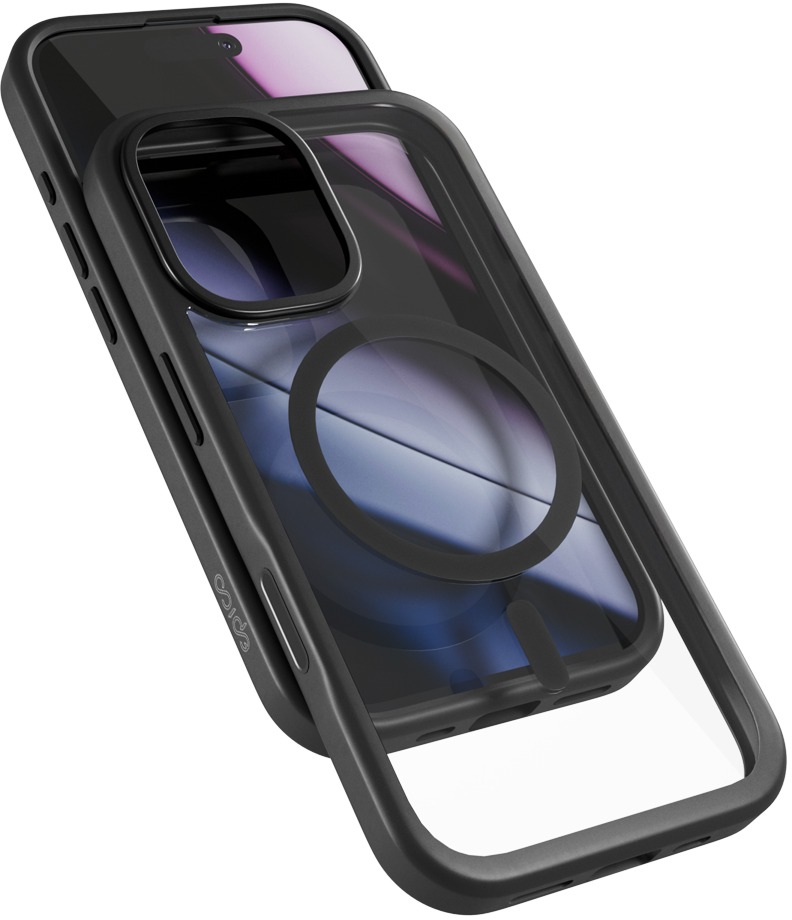 Epico Hero Pro Mag+ kryt iPhone 17 Qi2 & MagSafe kompatibilný – čierny transparentný