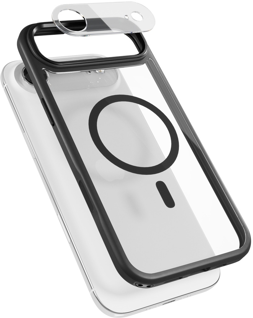 Epico Hero Pro Mag+ Case iPhone Air Qi2 & MagSafe kompatibilný – čierny transparentný