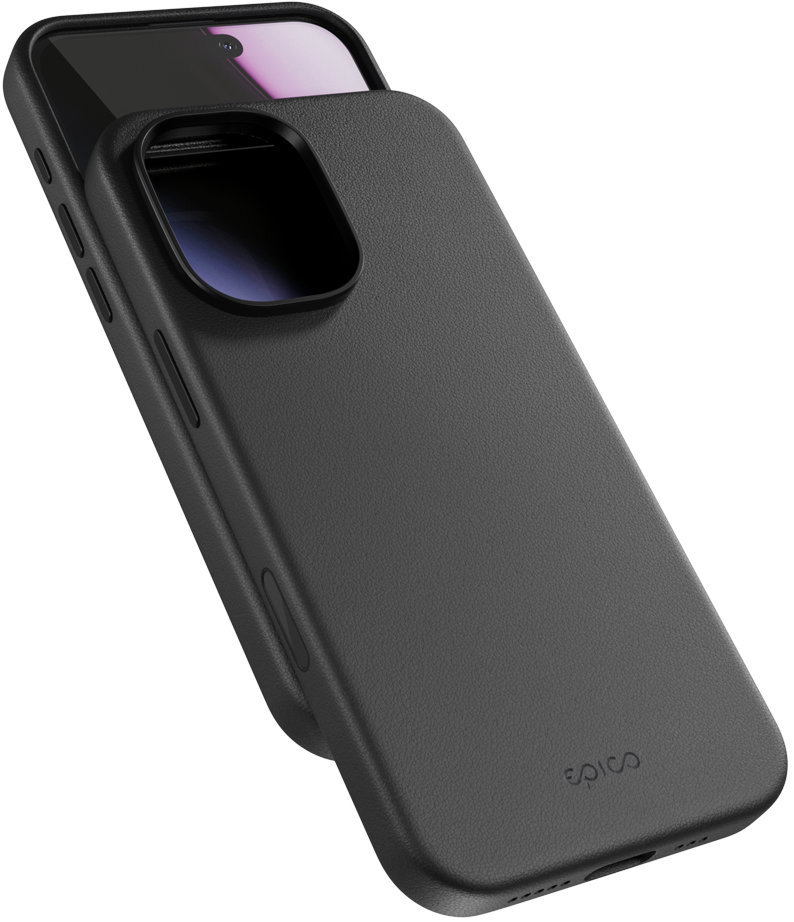 Epico Mag+ kožený kryt iPhone 17 – čierny