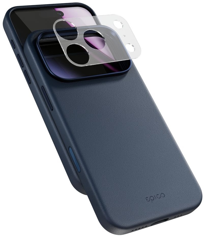 Epico Leather Pro Mag+ kryt iPhone 17 Pro Max Qi2 & MagSafe kompatibilný – modrý