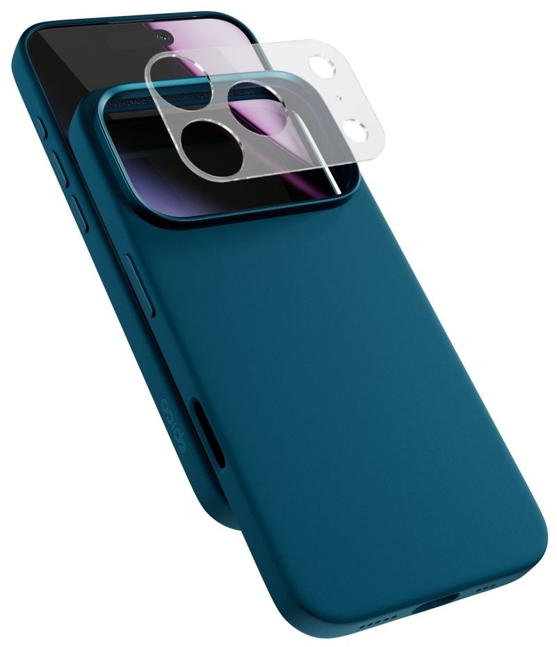 Epico Silicone Pro Mag+ kryt iPhone 17 Pro Max Qi2 & MagSafe kompatibilný – petrolejovo modrý