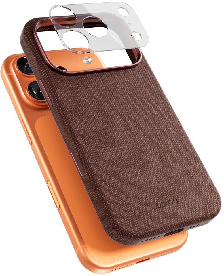 Epico SolidWoven Pro Mag+ Case iPhone 17 Pro Max Qi2 & MagSafe kompatibilný – siena hnedý