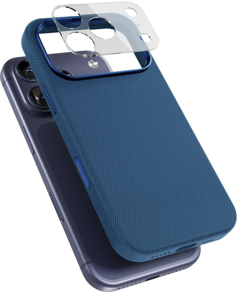 Epico SolidWoven Pro Mag+ Case iPhone 17 Pro Qi2 & MagSafe kompatibilný – modrý