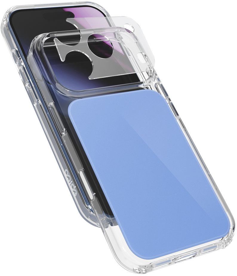 Epico Tile Mag+ Case iPhone 17 Pro/18 Pro Qi2 & MagSafe kompatibilný – svetlomodrý