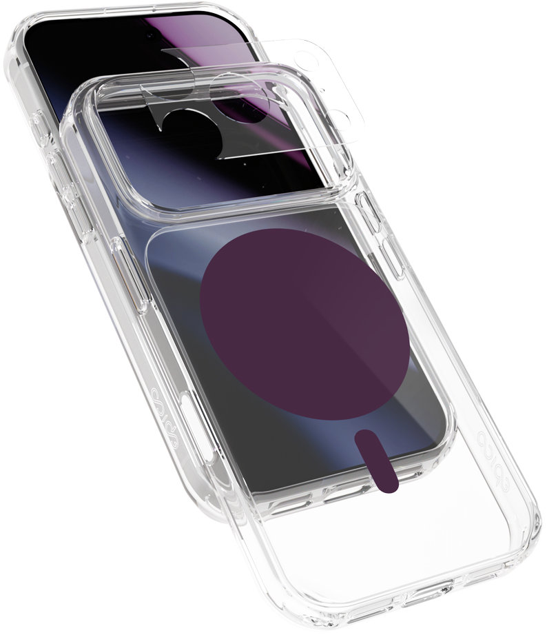 Epico Dot Mag+ Case iPhone 17 Pro Max/18 Pro Max Qi2 & MagSafe kompatibilný – tmavofialový