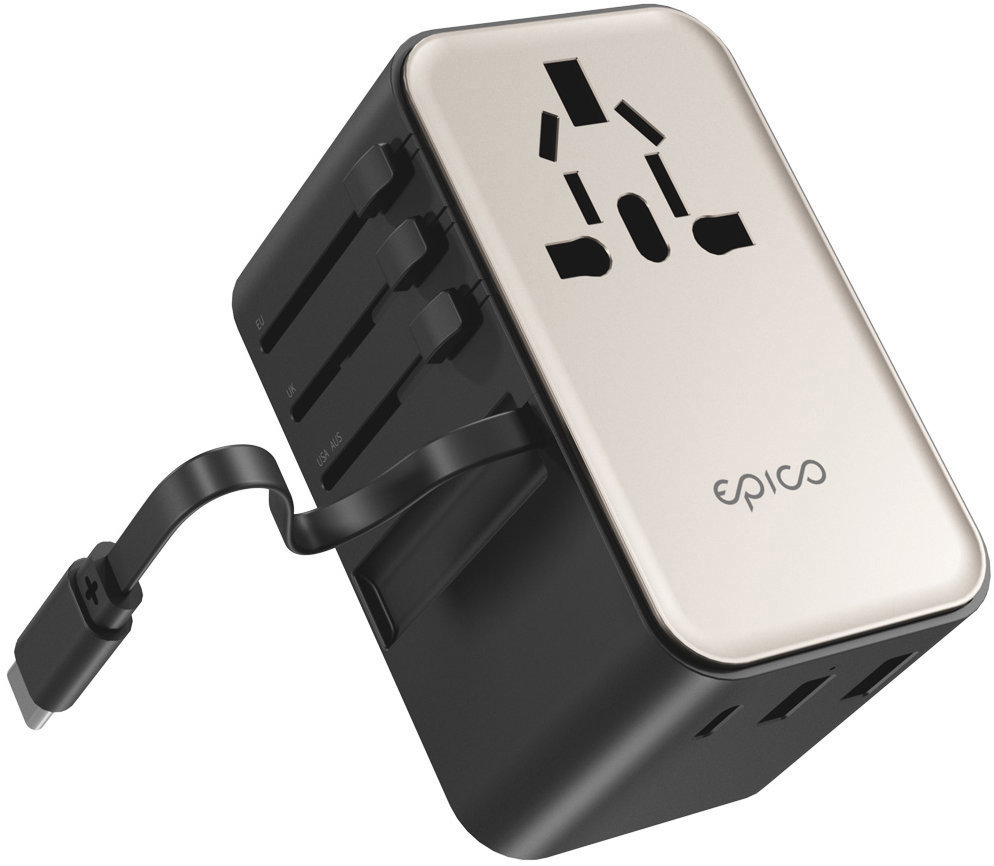 Epico UltraBoost Universal GaN 70 W cestovný adaptér EU70 – titánová