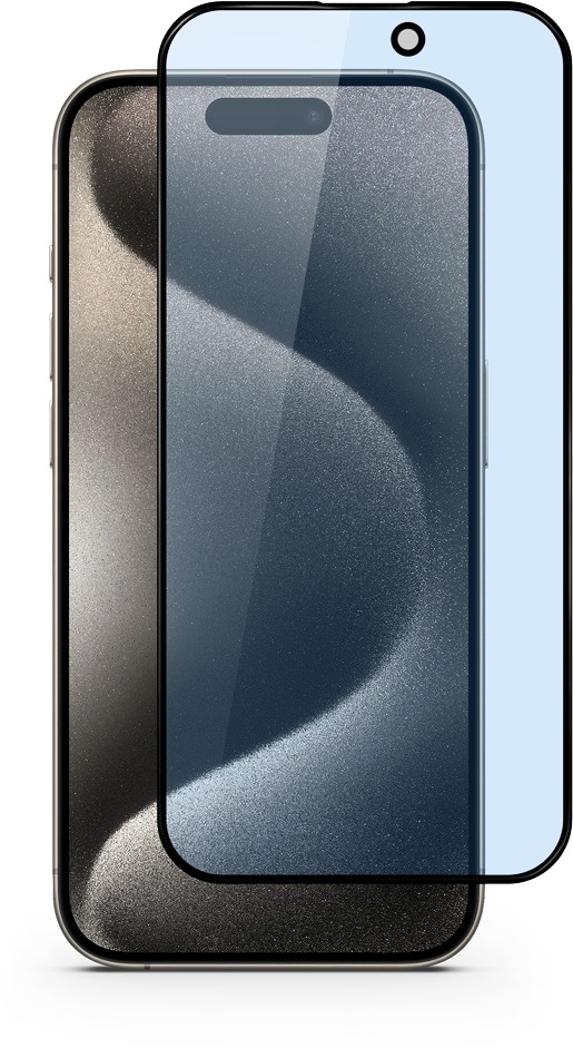 Epico 3D+ ochranné sklo s filtrom proti modrému svetlu na iPhone 15 Pro Max – s aplikátorom