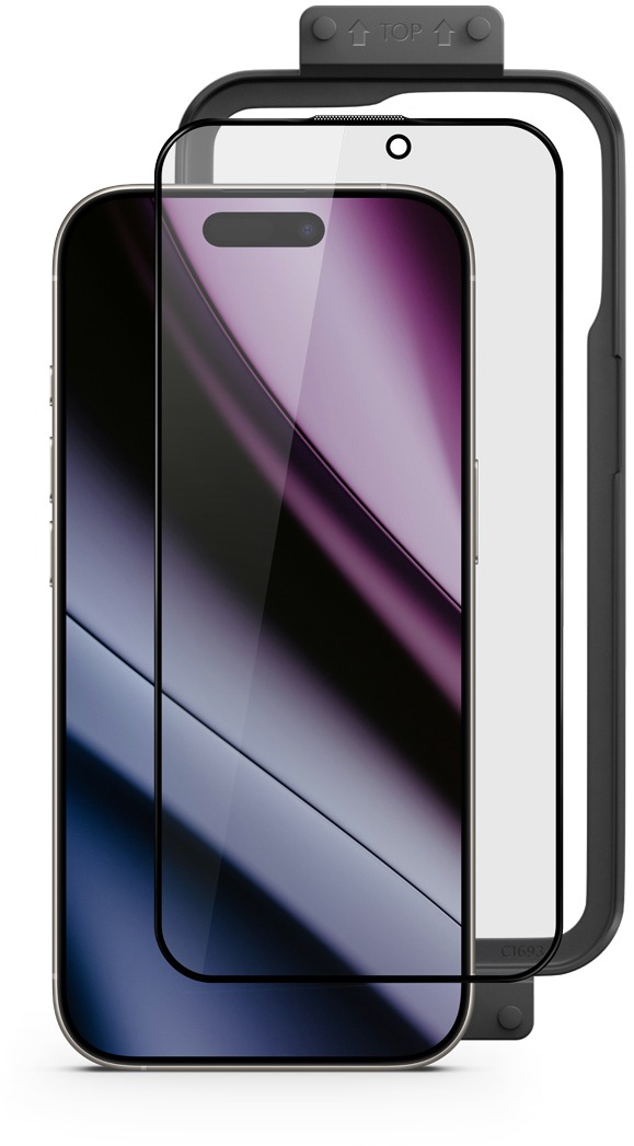 Epico AntiBlue 3D ochranné sklo s inštalačným rámikom iPhone 15 Plus/16 Plus