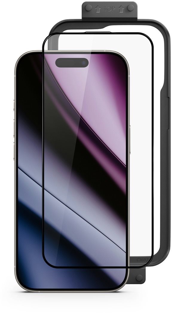Epico Hero 3D ochranné sklo s inštalačným rámčekom iPhone 15/16