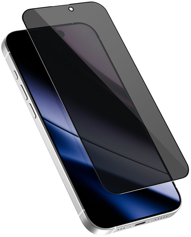 Epico Privacy Glass 3D Ultra-široké krytie s aplikátorom proti prachu pre iPhone 16 Pro/17