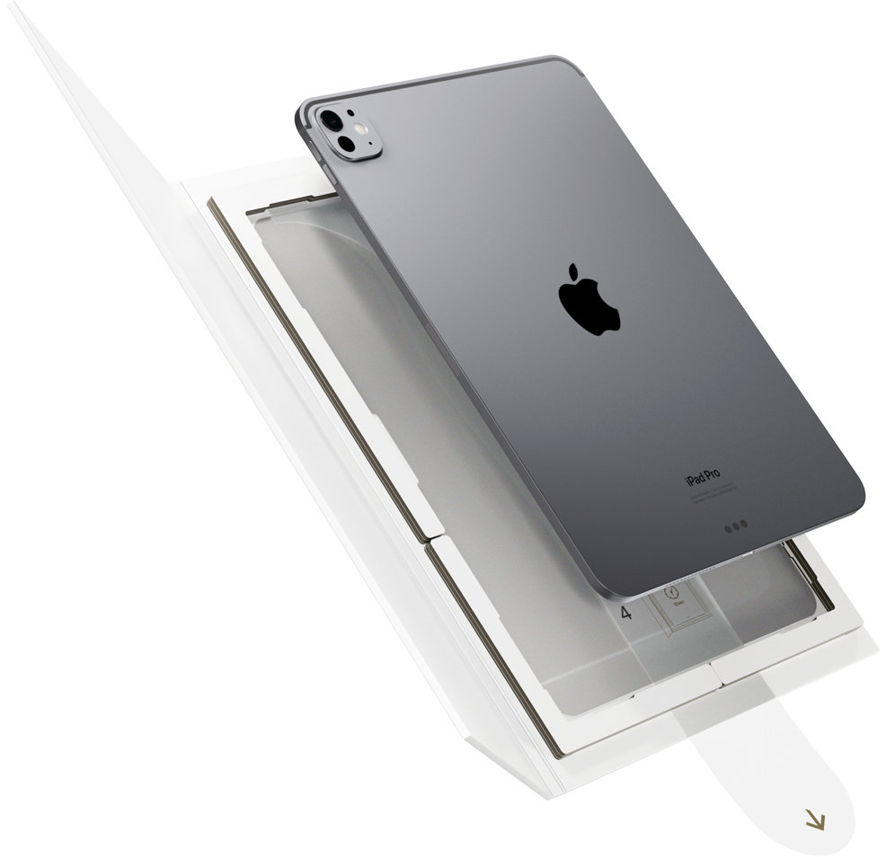 Epico ochranné sklo s jednokrokovým papierovým aplikátorom proti prachu iPad Pro 13" (M4)