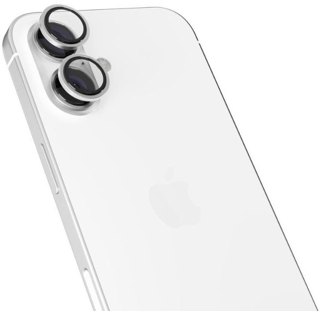 Epico hliníkové ochranné sklo na šošovky fotoaparátu pre iPhone 16/16 Plus – biela