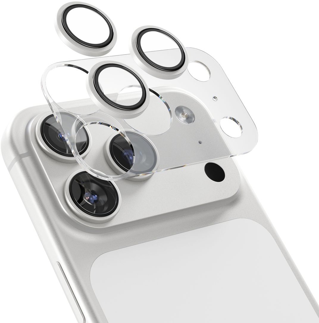 Epico Aluminium Lens Protectors iPhone 17 Pro/17 Pro Max Číry obraz – strieborné