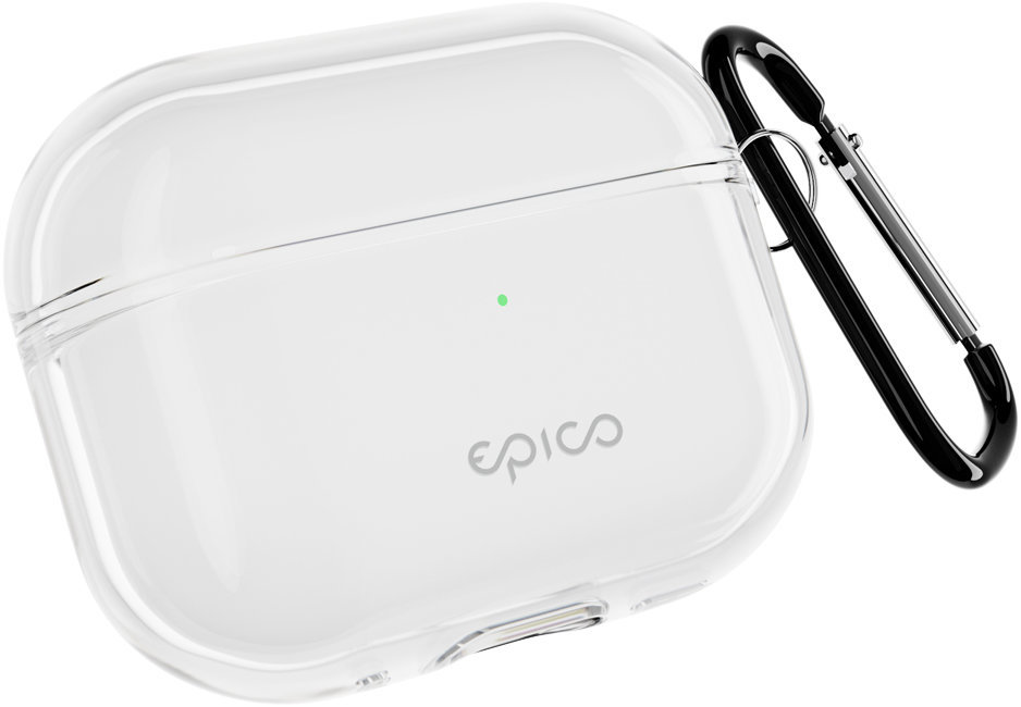 Epico transparentné puzdro s karabínou AirPods Pro 3 – biele transparentné