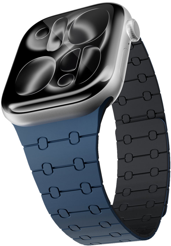 Epico Magnetic+ Silicone remienok Apple Watch SE 40 mm/Series 1 – 9 38/40/41 mm, 10 – 11 42 mm – modrý