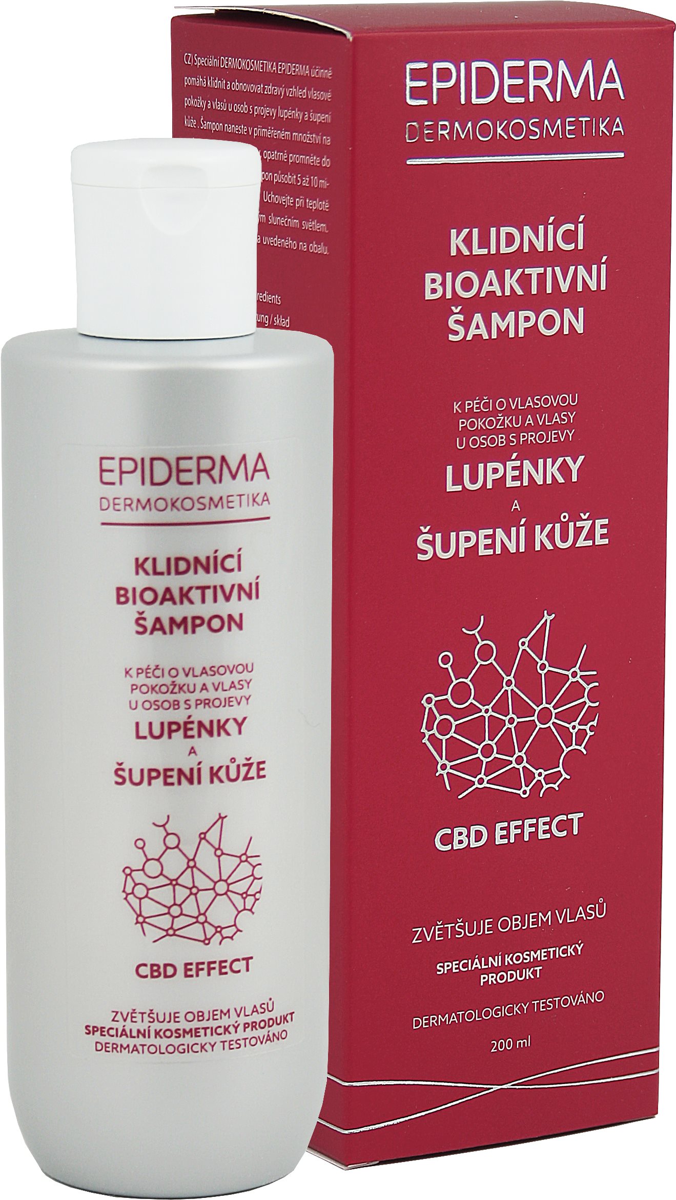 EPIDERMA bioaktívny CBD šampón lupienka 200 ml