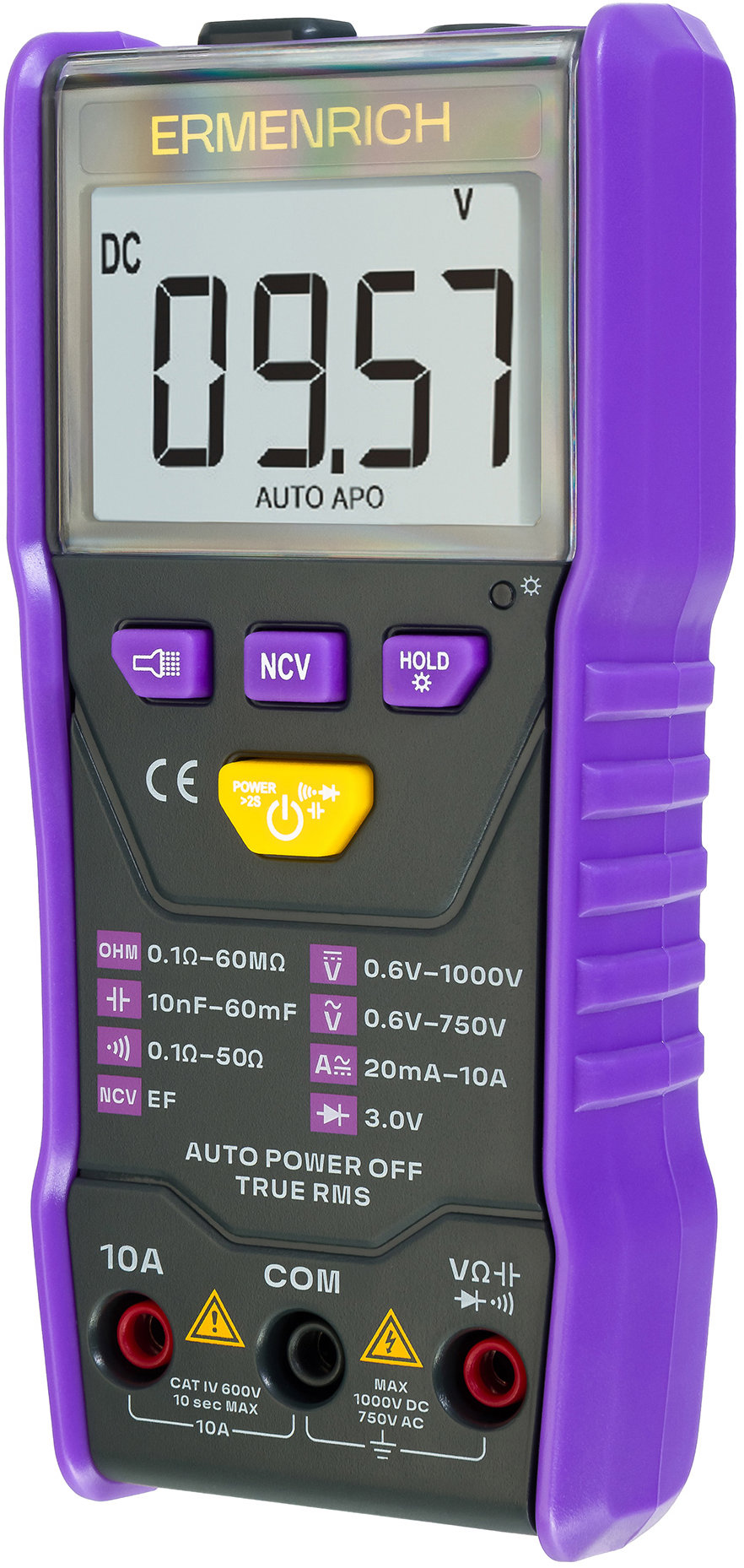Ermenrich Digitálny multimeter Zing TC20, fialový