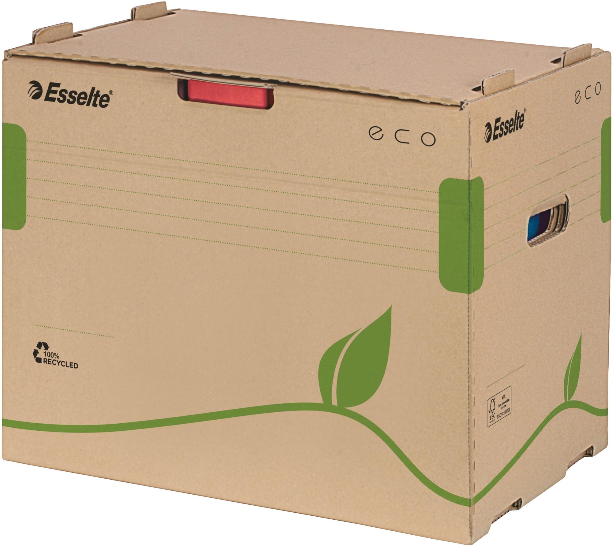 Esselte ECO 42,7 × 34,3 × 30,5 cm, hnedo-zelená