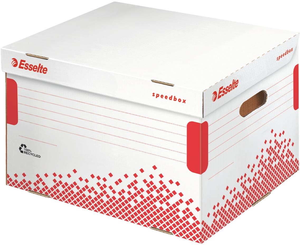 Esselte Speedbox 39,2 x 30,1 x 33,4 cm, bielo-červená