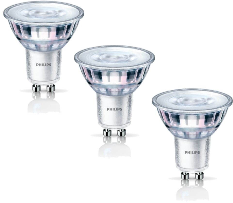 Philips LED Classic spot 4.6 – 50W, GU10, 2700 K, sada 3ks