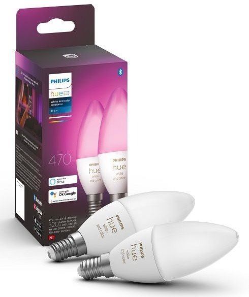 Philips Hue White and Color Ambiance 6 W E14 súprava 2 ks