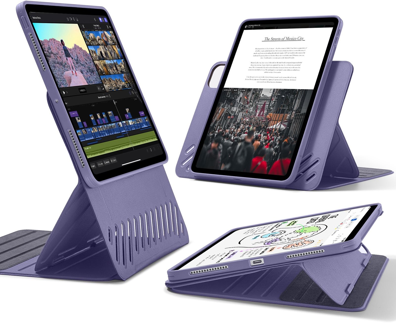 ESR Shift Magnetic Case, Compatible with iPad Pro 11 (2024), Purple