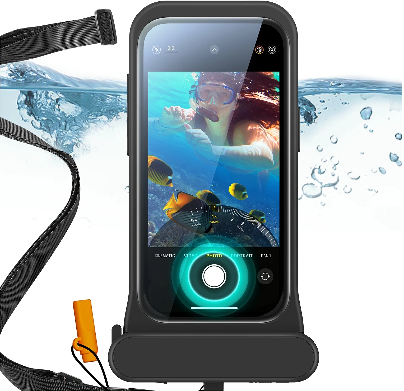 ESR Waterproof Pouch Pro, Compatible with iPhone 15/14/13, Black