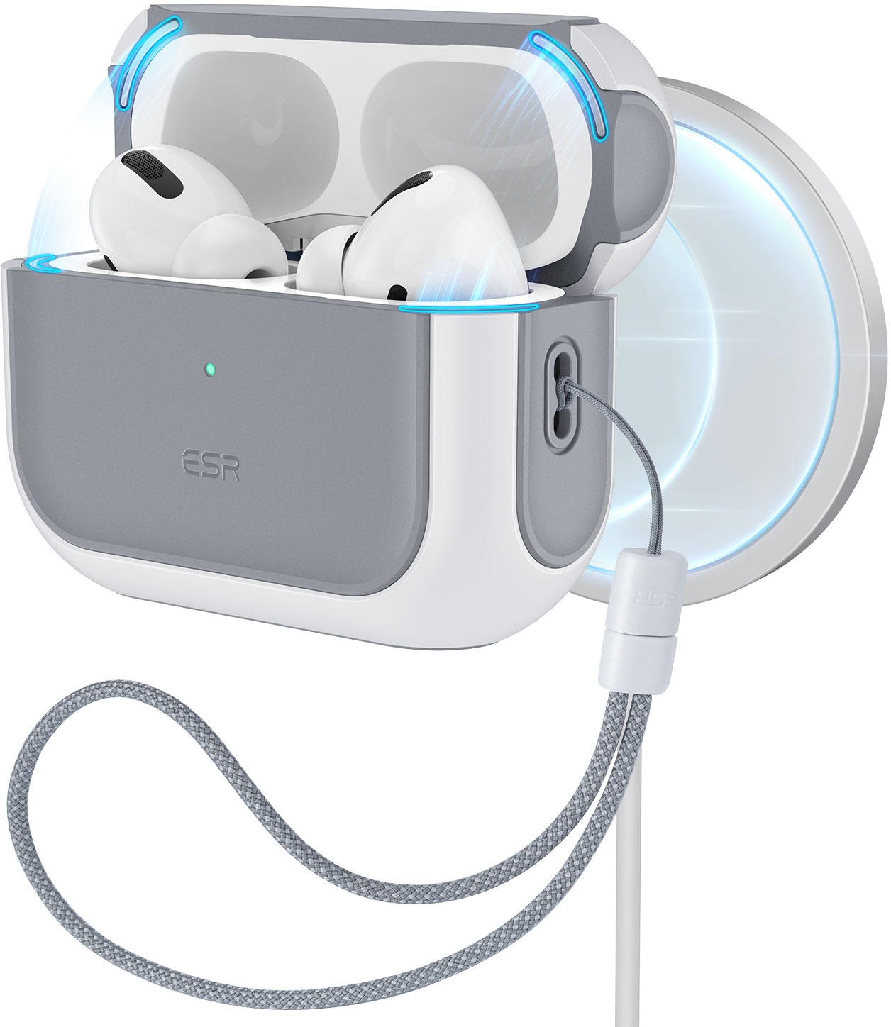 ESR Orbit Hybrid Case with HaloLock for AirPods Pro 2022 – White