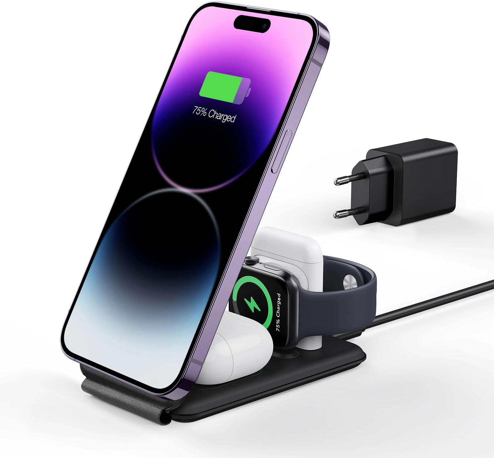 ESR Qi2 3-in-1 Travel Wireless Charging Set (HaloLock)