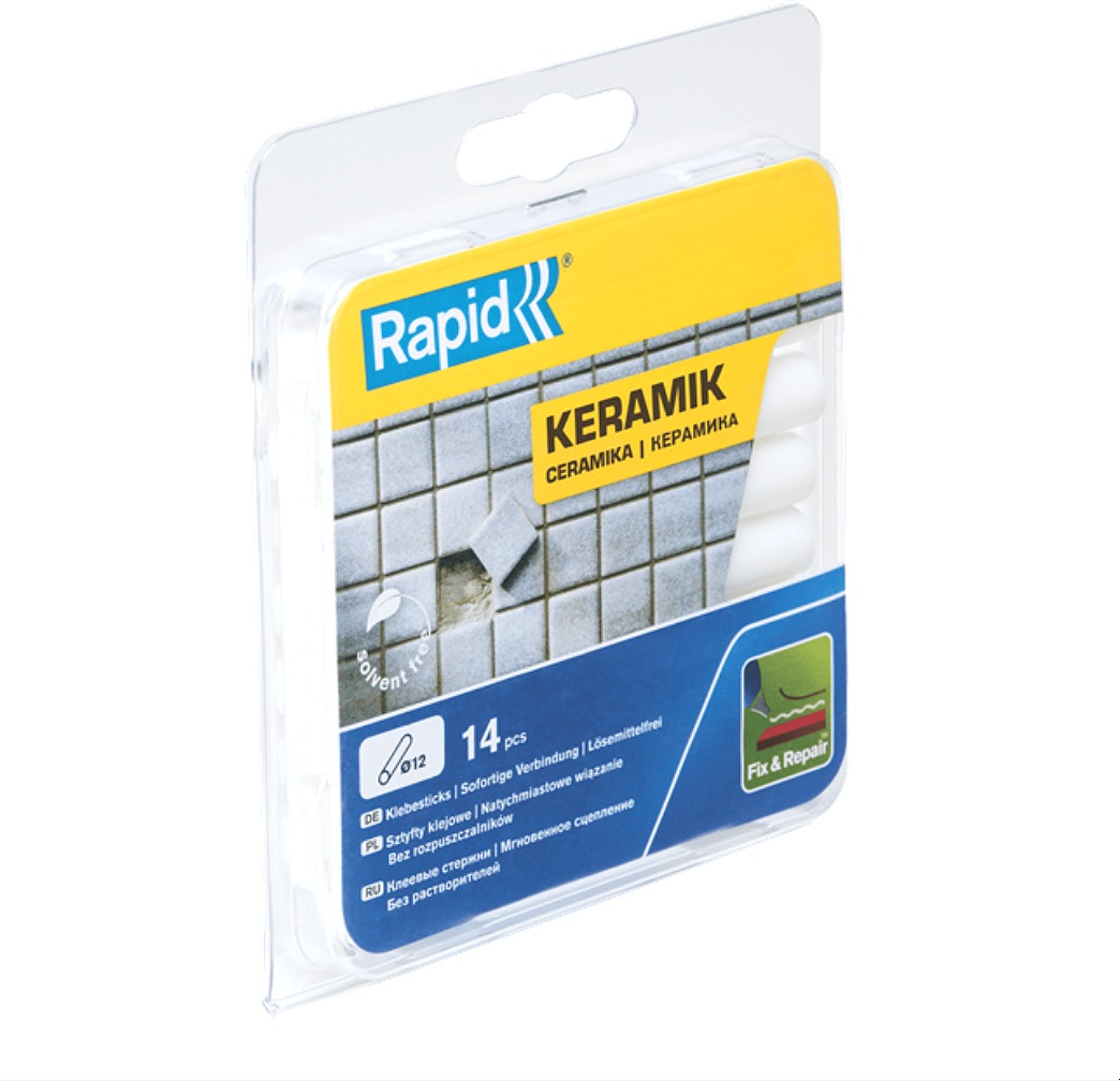 RAPID Tyčinky lepiace O12 × 94 mm, keramika, 14 ks, blister
