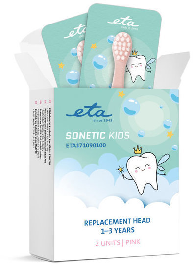 ETA 1710 90100 Sonetic Kids náhradná kefka, 1 – 3 roky 2 ks
