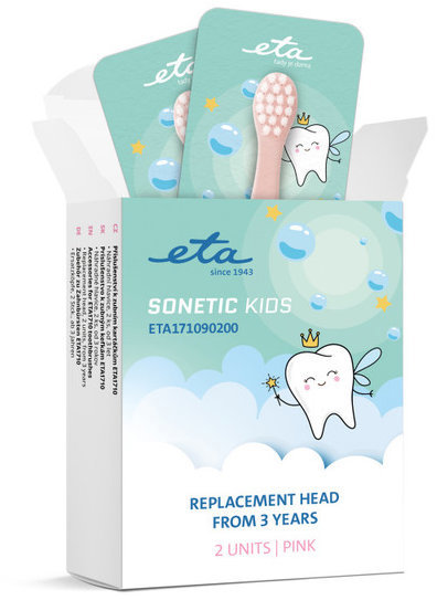 ETA 1710 90200 Sonetic Kids náhradná kefka, 3 – 6 rokov 2 ks