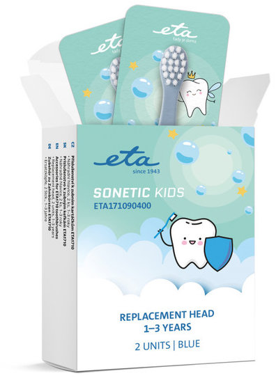 ETA 1710 90400 Sonetic Kids náhradná kefka, 1 – 3 roky 2 ks