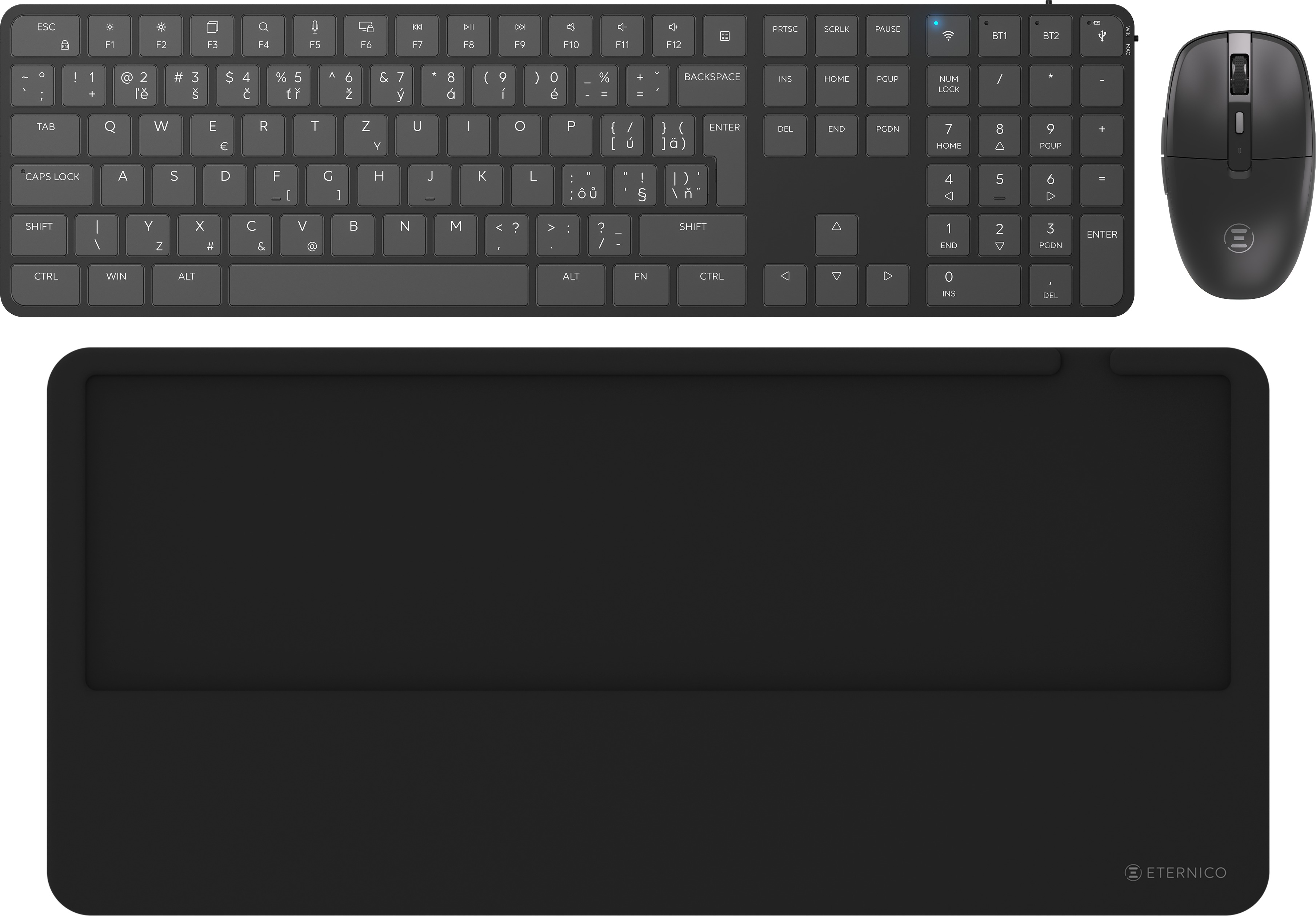 Eternico C701F Wireless Combo & Wristpad čierna – CZ / SK
