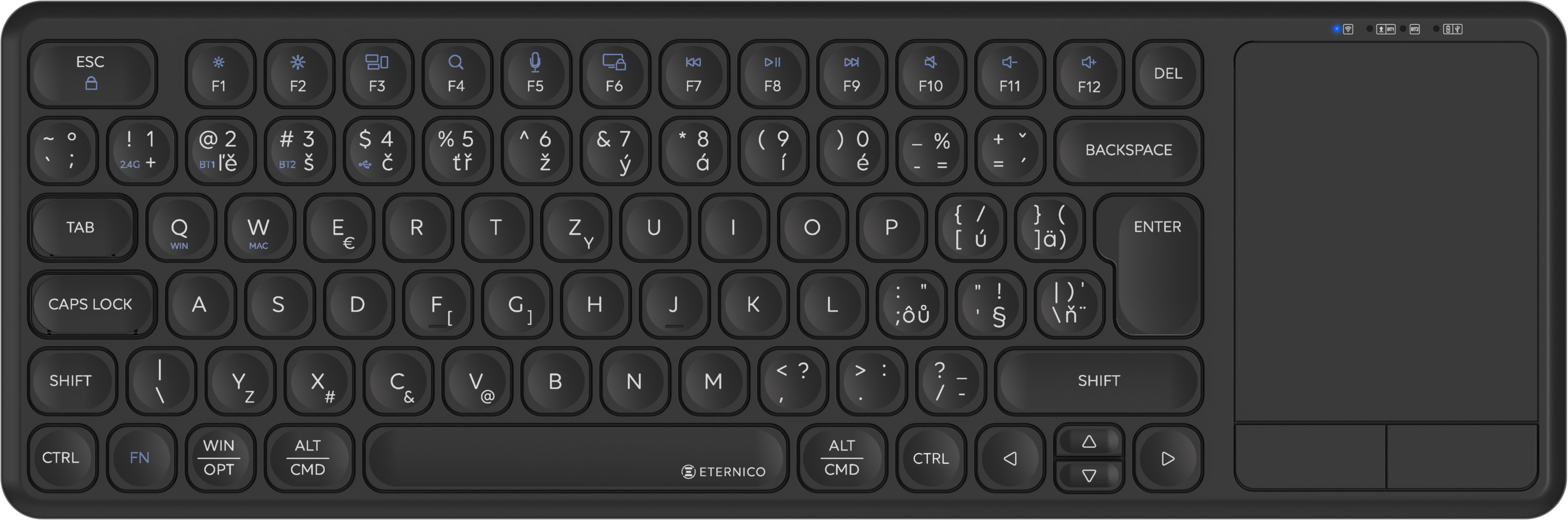 Eternico K200S Wireless Touchpad čierna – CZ/SK