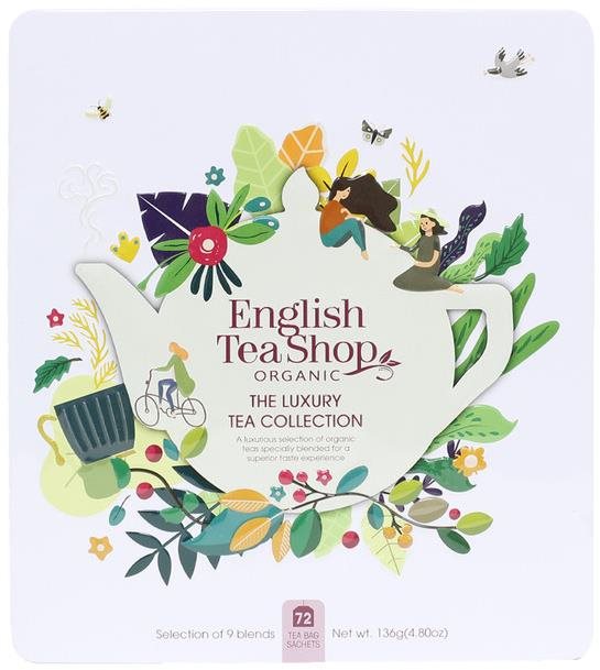 English Tea Shop Luxusná darčeková plechová kolekcia čajov, 72 vreciek