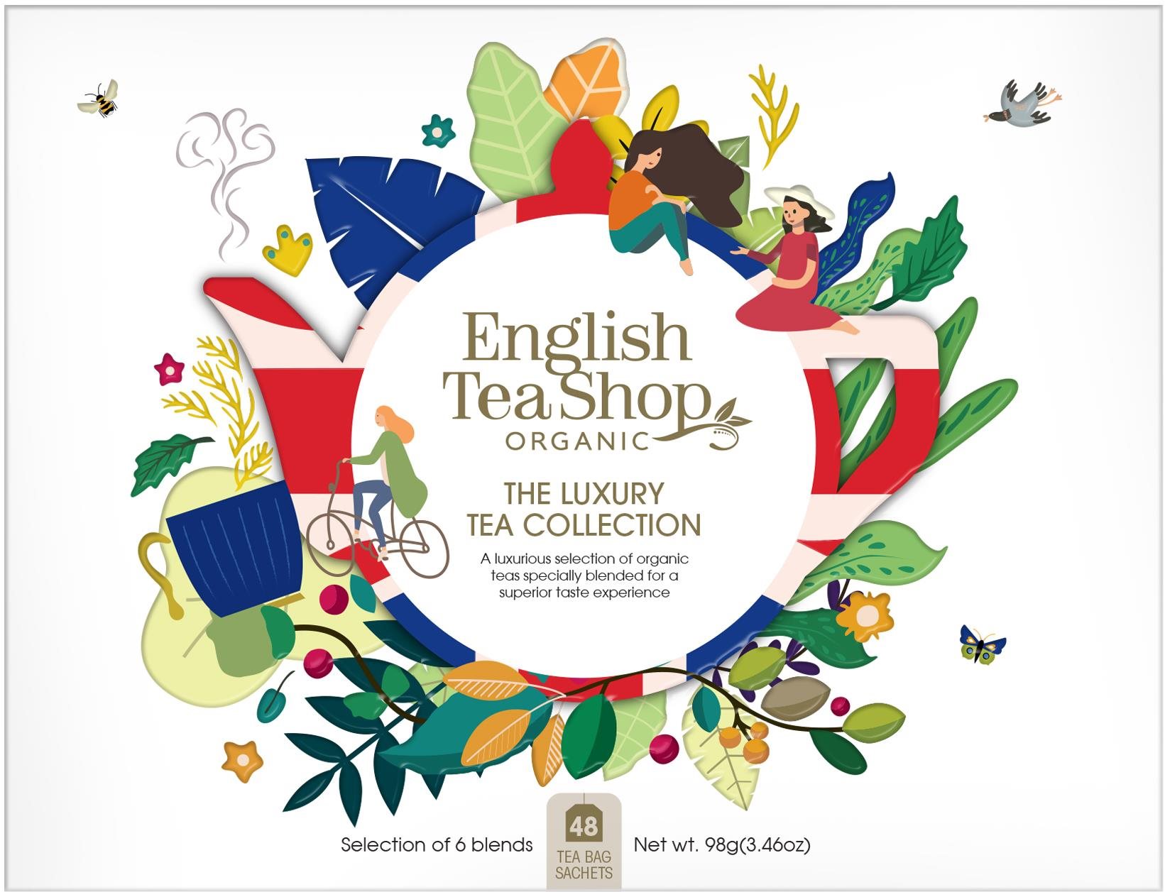 English Tea Shop Papierová kolekcia Biele klasické čaje, 48 vrecúšok