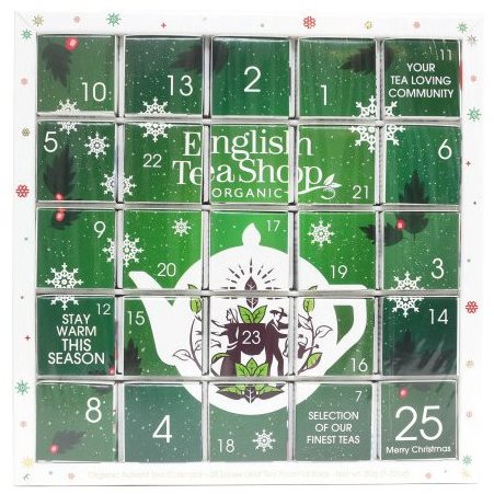 English Tea Shop Zelený adventný kalendár Puzzle 48 g, 25 ks bio ETS25