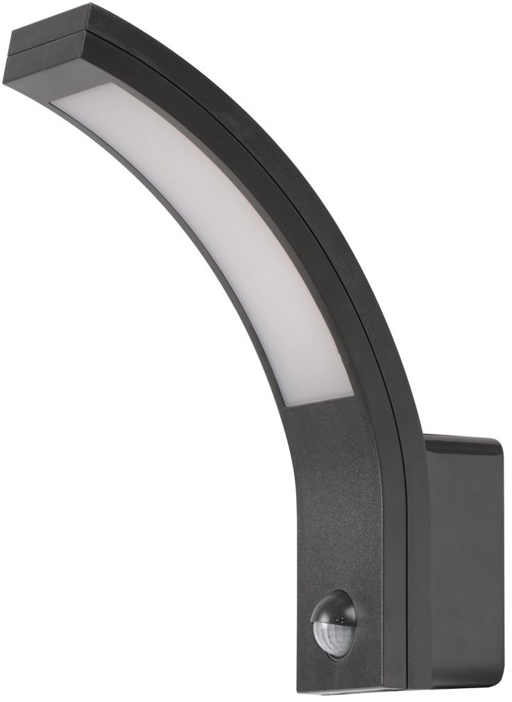 Eurakles Dalila IP54 15 W, 1350 lm, 4000 K, so senzorom pohybu, antracitové