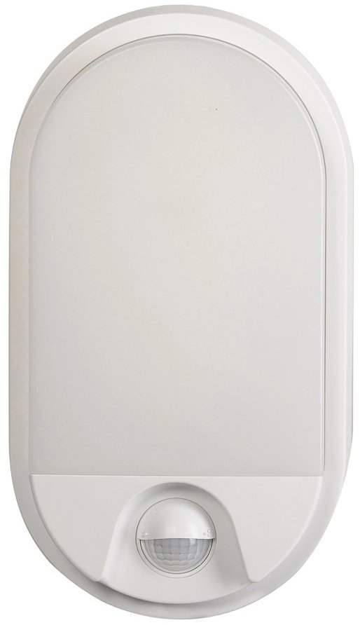 Eurakles Darja s pohyb. senzorom 15 W, 1500 lm, IP54, 21,2 × 11,9 × 4,4 cm, biele