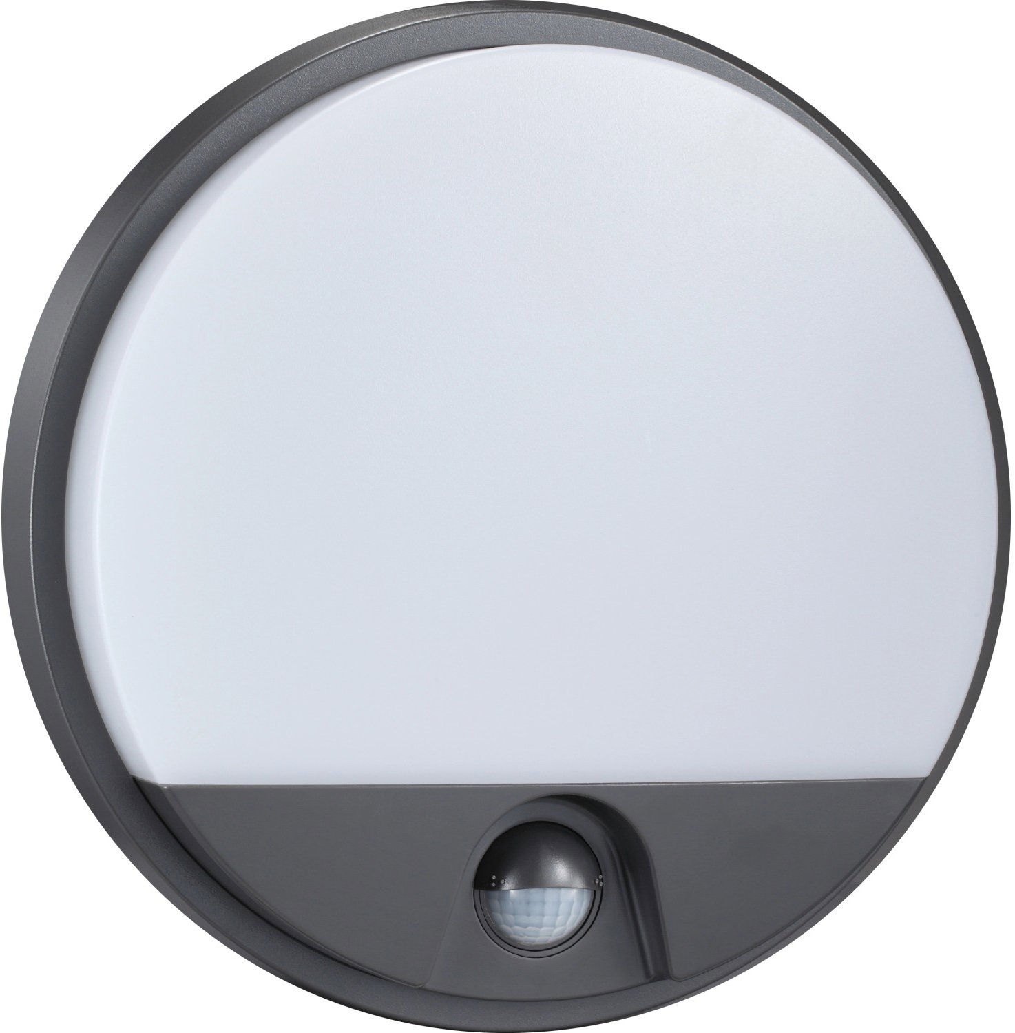 Eurakles Darja s pohyb. senzorom 15 W, 1350 lm, IP54, 21 × 21 × 4,9 cm, antracitové