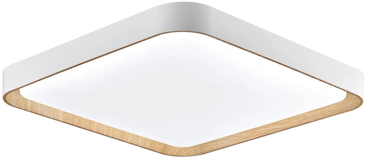 Eurakles LED svietidlo White Fog im. dreva 45 W, 4900 lm, 2900 – 6500 K, 500 × 500 × 80 mm